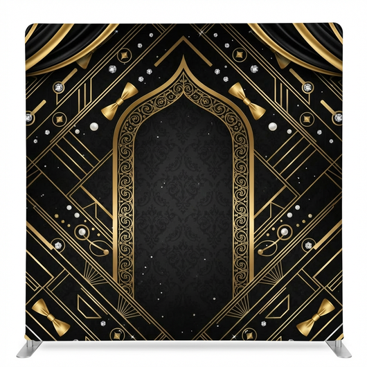 Gilded Midnight Deco Pillowcover Backdrop