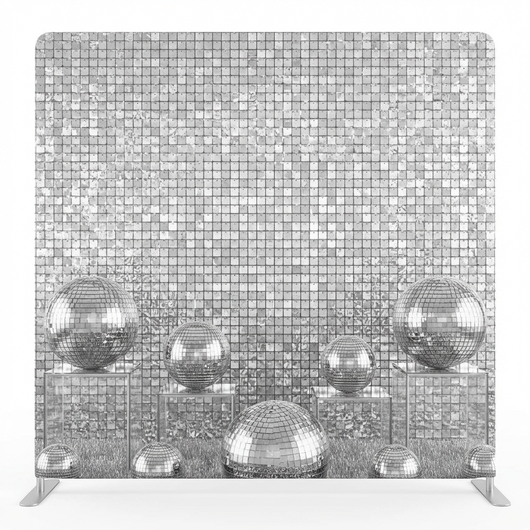Silver Moonlight Echo Pillowcover Backdrop