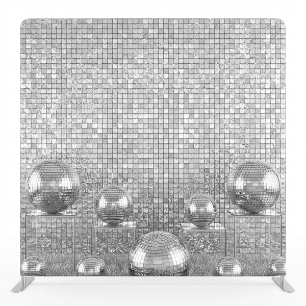 Silver Moonlight Echo Pillowcover Backdrop