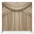 Gilded champagne drape pillowcover backdrop featuring luxurious fabric and elegant design for sophisticated decor.