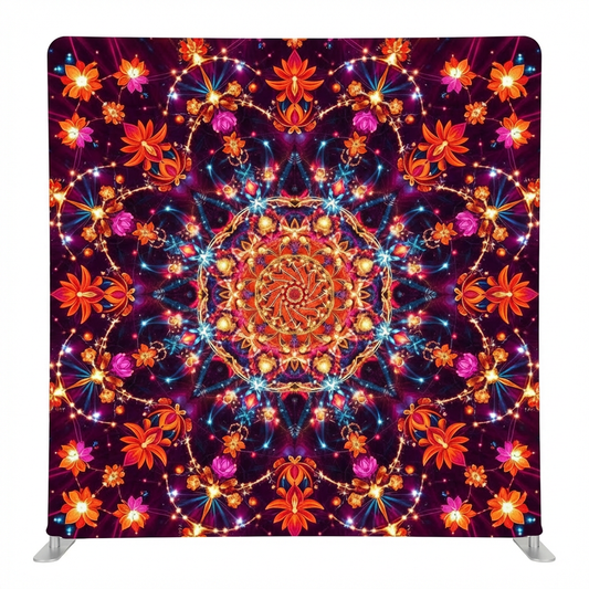 Celestial Bloom Mandala Pillowcover Backdrop