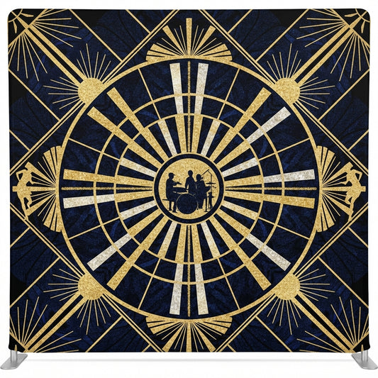 Midnight Jazz deco Pillowcover Backdrop