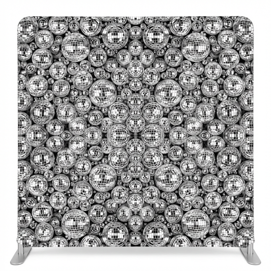 Silver Midnight Disco Pillowcover Backdrop
