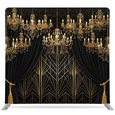 Gilded Midnight Deco Pillowcover Backdrop