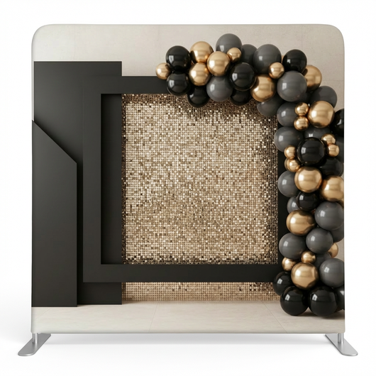 Gilded Onyx Night Pillowcover Backdrop