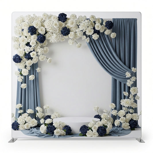 Midnight Hydrangea Velvet Pillowcover Backdrop
