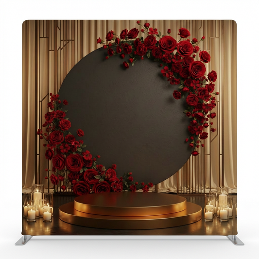 Crimson Midnight Elegance Pillowcover Backdrop