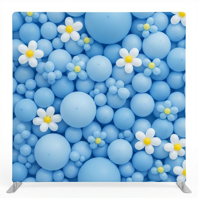 Cerulean Daisy Dream Pillowcover Backdrop