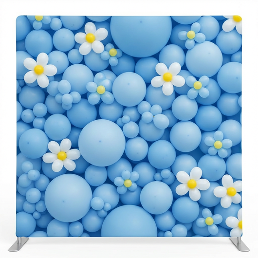 Cerulean Daisy Dream Pillowcover Backdrop