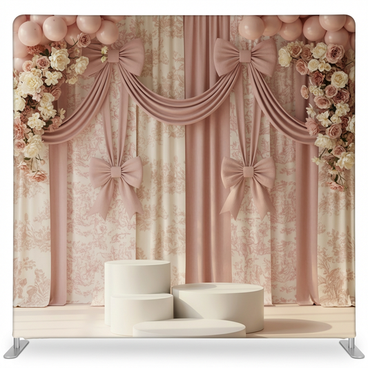 Blush Toile Reverie Pillowcover Backdrop