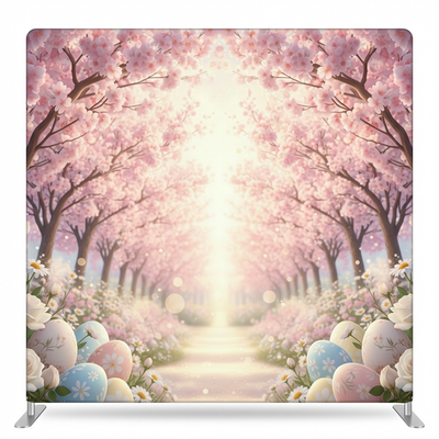 Whimsical pastel double-sided pillowcover backdrop by True Backdrops featuring soft colors and playful patterns.