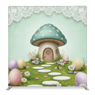 Whimsical Meadow Cottage Pillowcover Backdrop
