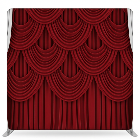 Double-sided Scarlet Crimson pillowcover backdrop by True Backdrops, featuring vibrant red fabric on both sides, ideal for photography.