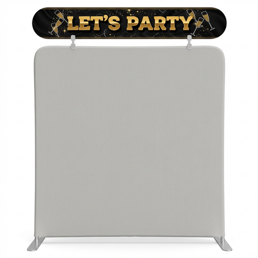 Gilded Midnight Toast Backdrop Header Banner