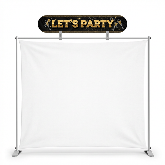 Gilded Midnight Toast Backdrop Header Banner