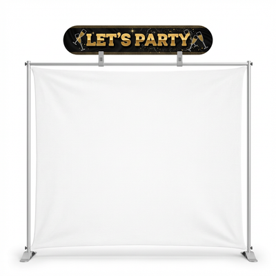 Gilded Midnight Toast Backdrop Header Banner