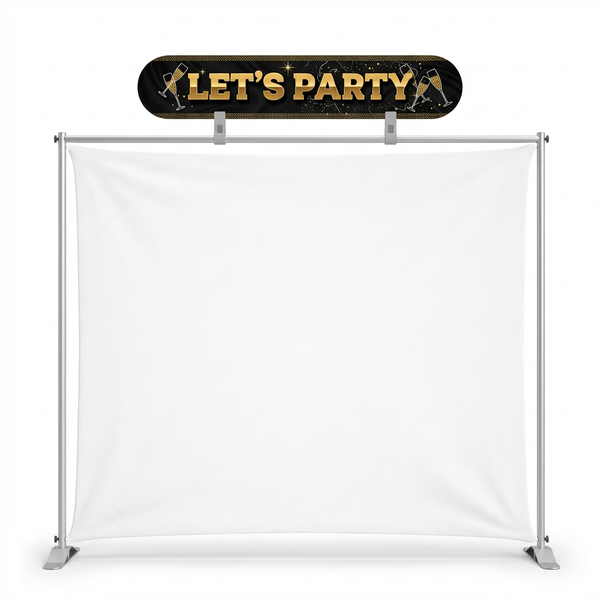 Gilded Midnight Toast Backdrop Header Banner