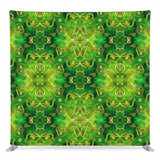 Emerald Heirloom double-sided pillowcover backdrop by True Backdrops featuring rich green tones and intricate patterns.