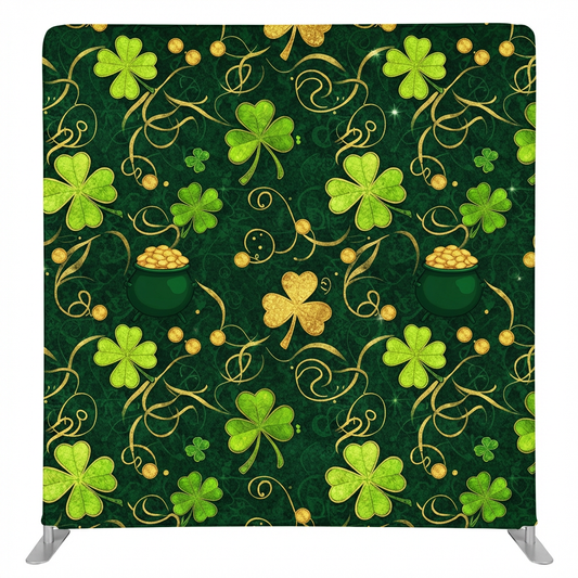 Gilded Clover Luck Pillowcover Backdrop