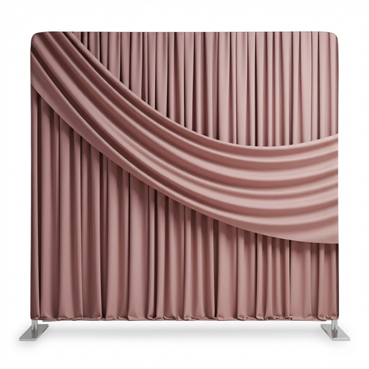 Antique blush double-sided pillowcover backdrop by True Backdrops, showcasing elegant double-sided fabric with vintage floral design.