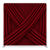 Crimson Scarlet double-sided pillowcover backdrop from True Backdrops, featuring vibrant red fabric with detailed framing.
