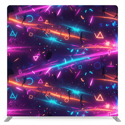 Electric Dreamscape Pillowcover Backdrop by True Backdrops featuring vibrant colors and abstract designs for photography.