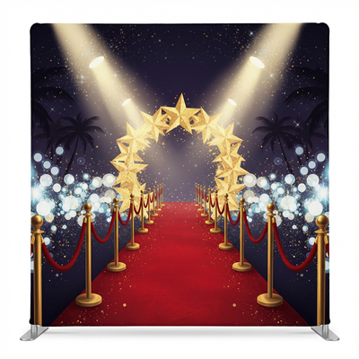 True Backdrops Hollywood Starlight double-sided pillowcover backdrop with starry night design, framed for studio or home photography.