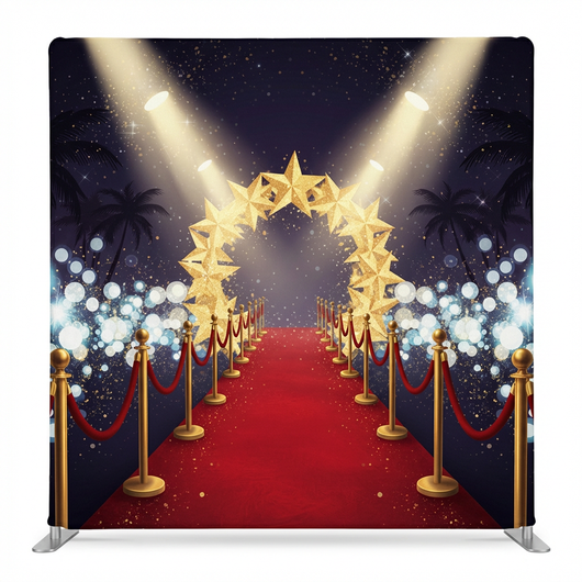Hollywood Midnight Star Pillowcover Backdrop by True Backdrops featuring a starry night design on a soft fabric.