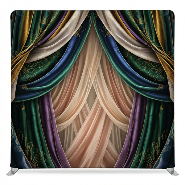 Imperial Silk Nocturne Pillowcover Backdrop by True Backdrops, featuring rich silk texture and deep, elegant colors.