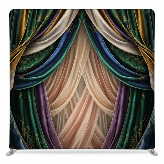 Double-sided imperial royal pillowcover backdrop by True Backdrops, featuring elegant framed design on both sides.