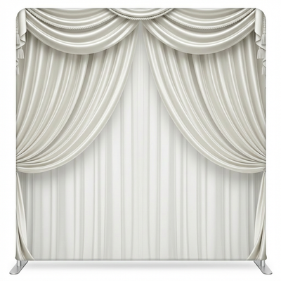Alabaster silk double-sided pillowcover backdrop by True Backdrops, showcasing elegant fabric and detailed framing.