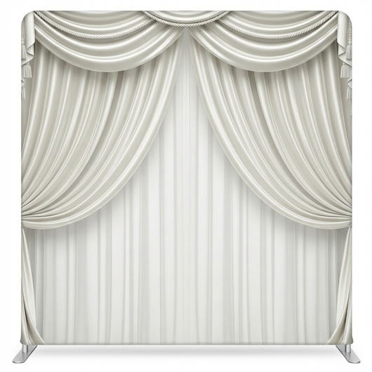 Alabaster silk double-sided pillowcover backdrop by True Backdrops, showcasing elegant fabric and detailed framing.