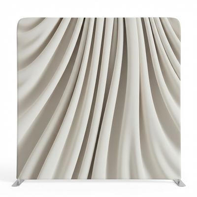 Alabaster silk cascade pillowcover backdrop draped elegantly, showcasing soft texture and subtle sheen.