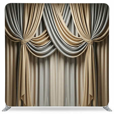 Gilded satin pillowcover backdrop by True Backdrops, featuring a luxurious, shimmering gold fabric texture.