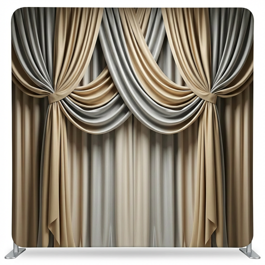Ivory Gilded Double-Sided Pillowcover Backdrop - Back