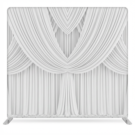 Alabaster opera drapes pillowcover backdrop by True Backdrops featuring elegant fabric with a luxurious, textured appearance.