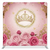 Gilded Tiara Rose Pillowcover Backdrop by True Backdrops, featuring elegant gold and pink floral design for photography and decor.