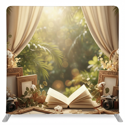 Sun-drenched narrative pillowcover backdrop by True Backdrops, featuring a vibrant, artistic design ideal for photography or home decor.