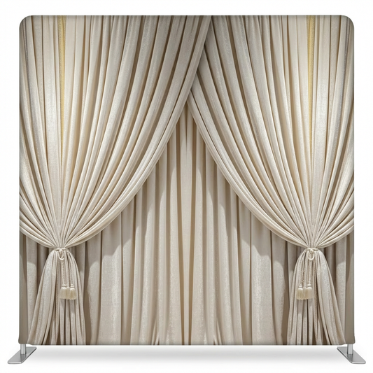 Gilded shell ivory pillowcover backdrop featuring a textured shell design for elegant interior decor.