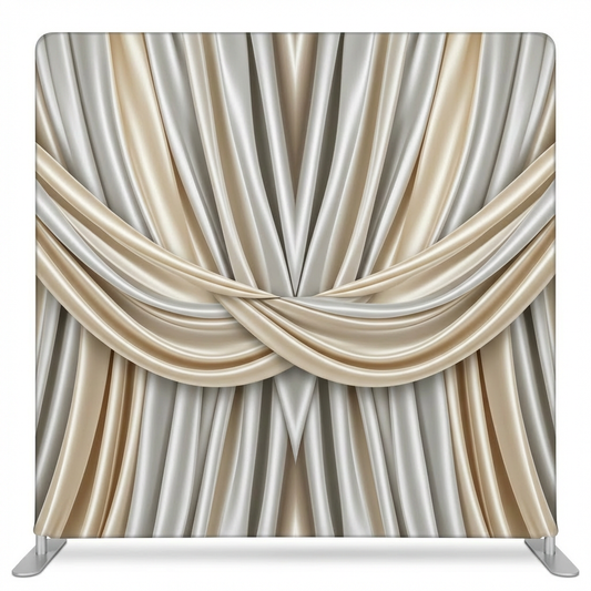 Champagne silk whispers pillowcover backdrop by True Backdrops, featuring soft, luxurious silk fabric with a smooth, elegant texture.