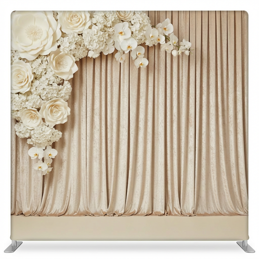 Champagne Petal Drift Pillowcover Backdrop