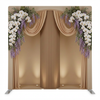 Gilded Orchid Sanctuary pillowcover backdrop by True Backdrops featuring a luxurious floral design on fabric.