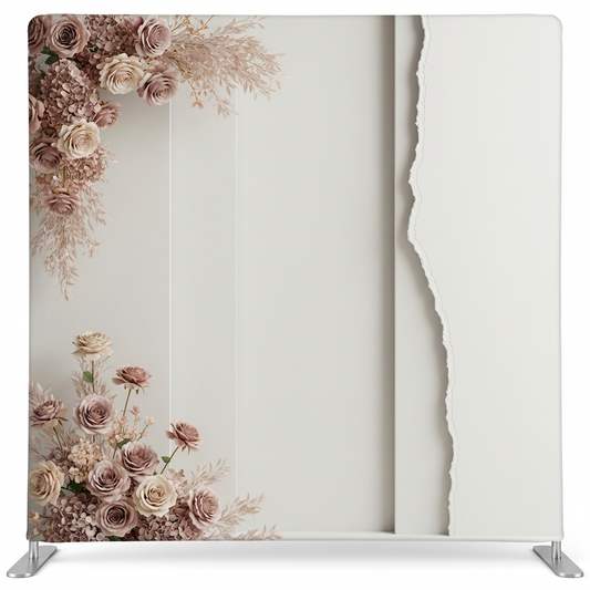 Antique Alabaster Rose Pillowcover Backdrop