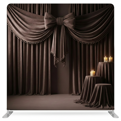 Velvet Candlelight Morning Pillowcover Backdrop by True Backdrops, showcasing a soft velvet fabric in a cozy, elegant design.