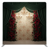 Emerald Manor Waltz pillowcover backdrop by True Backdrops, featuring a vibrant green floral design and decorative pillow pattern.