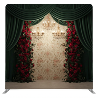 True Backdrops Emerald Manor double-sided pillowcover backdrop showing vibrant floral and elegant pattern on both sides.
