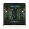 True Backdrops Midnight Tropicana pillowcover backdrop featuring tropical floral design in vibrant colors.