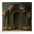 Olive Grove Sanctuary Pillowcover Backdrop by True Backdrops, featuring detailed olive branch pattern on fabric background.