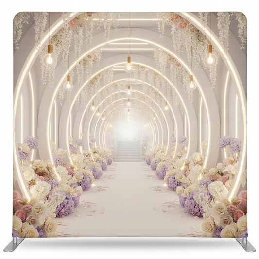 Luminous Ethereal Garden Pillowcover Backdrop by True Backdrops with soft floral and garden pattern in vibrant colors.
