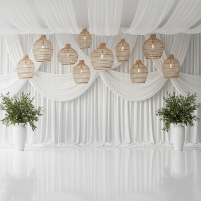 Double-sided Mediterranean Desert pillowcover backdrop by True Backdrops, showcasing desert landscape patterns on fabric.